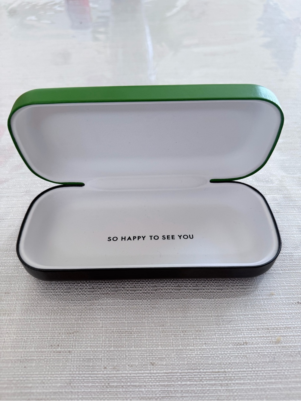 kate spade Green and Black Eyeglass Case with polka dot cloth - Picture 5 of 8
